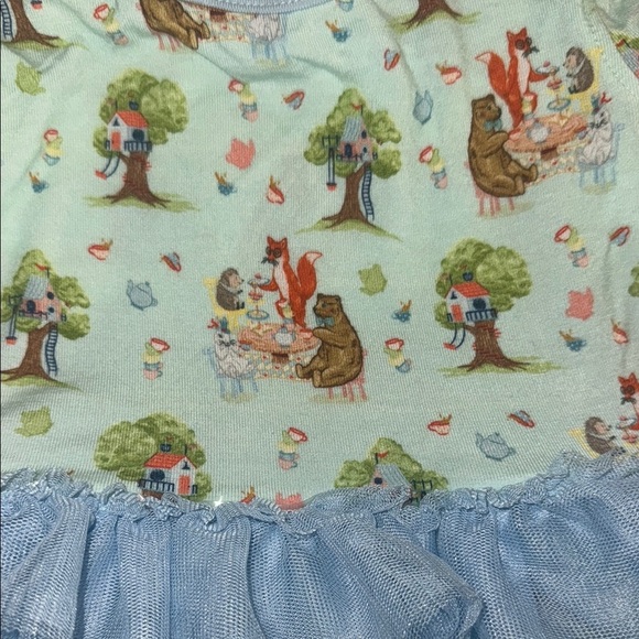 Free Birdees| Blue Tulle Skirted Onesie - Picture 4 of 7